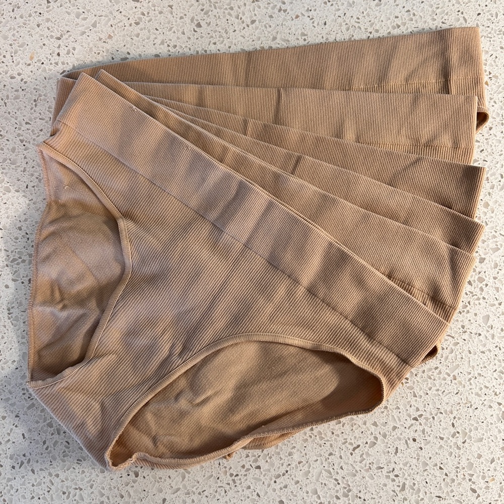 Aerie Nude Ribbed Bikini Panties - Pack of 6